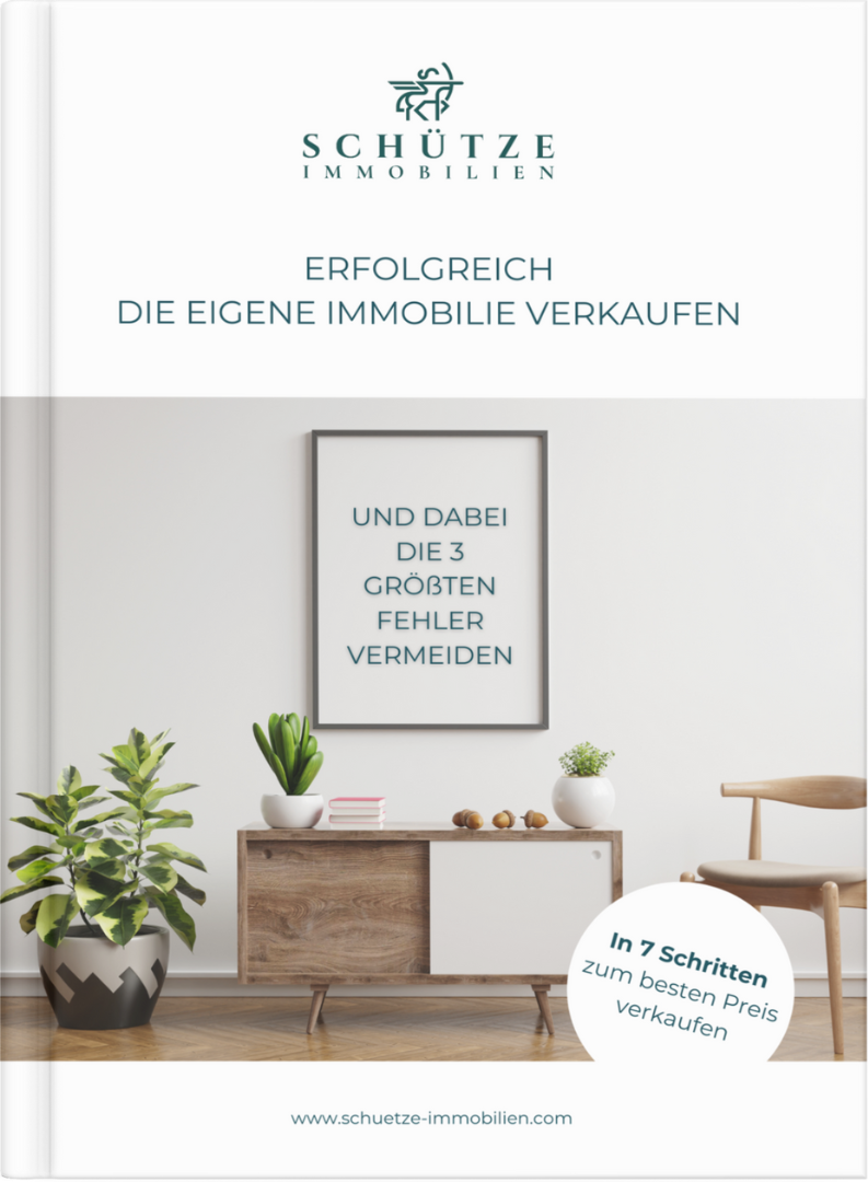 Ein Buch von Schütze Immobilie auf dem Buch steht: Erfolgreich die eigene Immobilie verkaufen, und außerdem: Und dabei die 3 größten Fehler vermeiden.