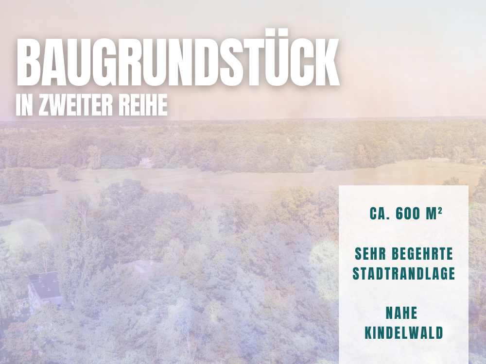 Baugrundstück in Glienicke / Nordbahn in zweiter Reihe