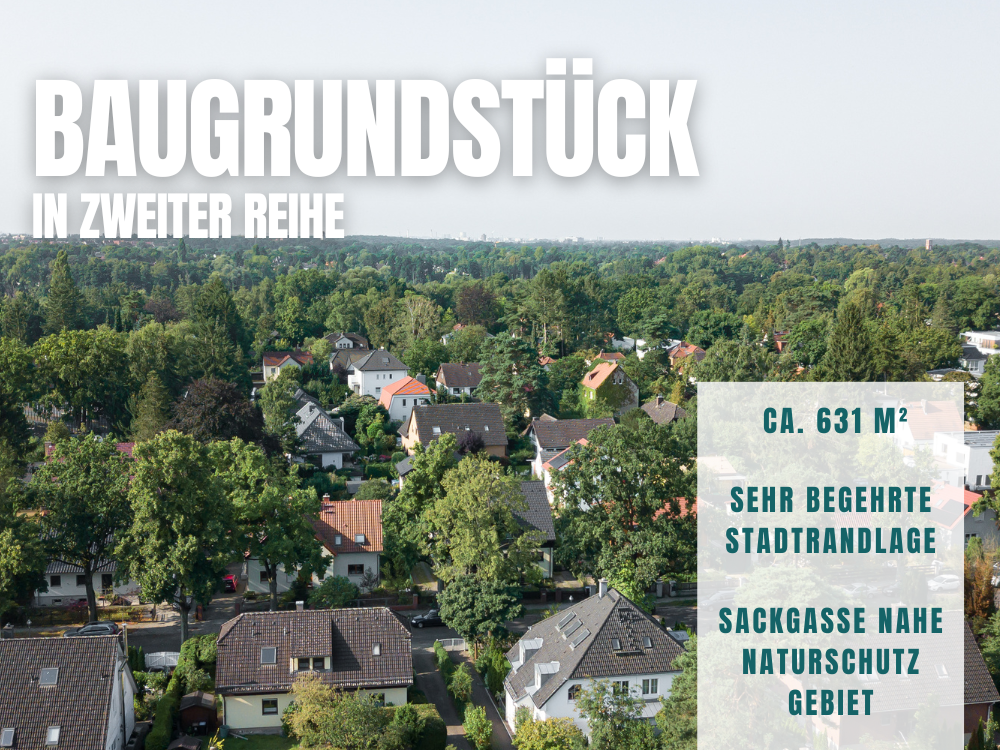 Baugrundstück in Glienicke Nordbahn in zweiter Reihe