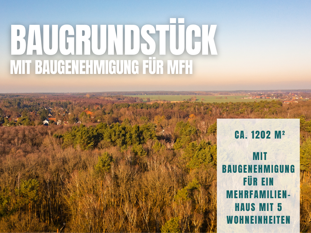Baugrundstück mit Baugenehmigung für MFH mit 5 Wohneinheiten