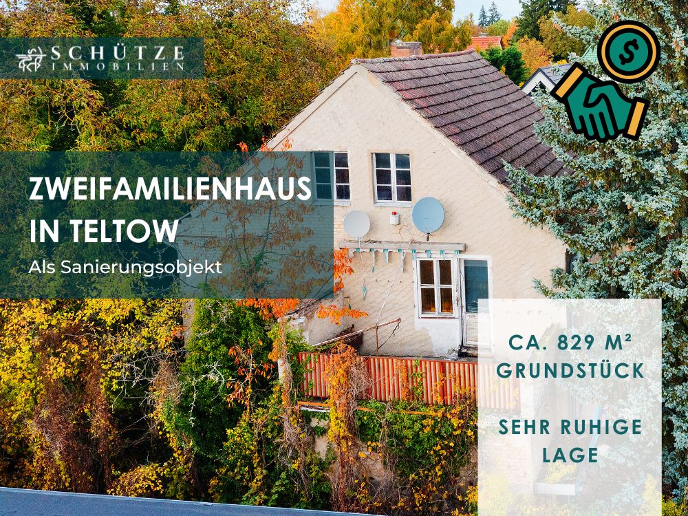 Zweifamilienhaus als Sanierungsobjekt, auch als Einfamilienhaus nutzbar